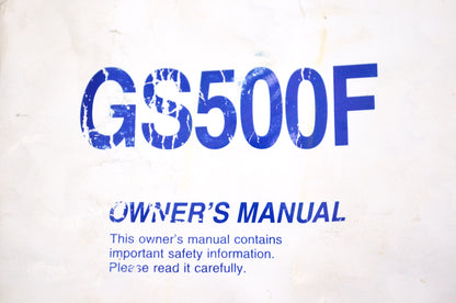 OEM Suzuki 99011-01D70-03A Owner's Manual GS500FK9