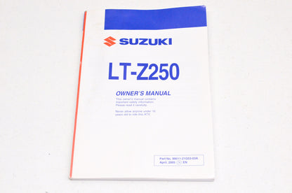 OEM Suzuki 99011-21G53-03A Owner's Manual LT-Z250K6 2 NOS