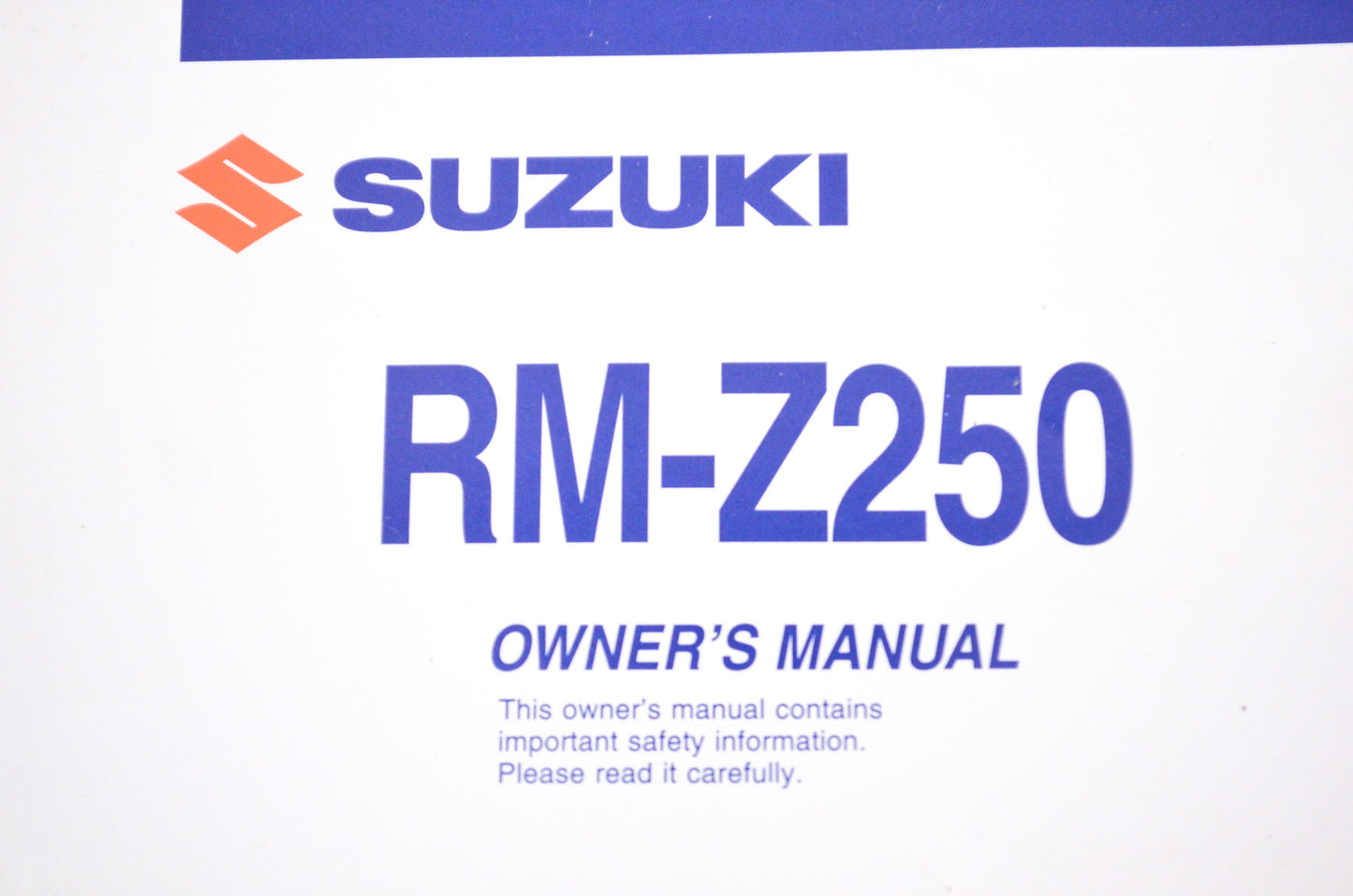 OEM Suzuki 99011-11AA2-03A Owner's Manual RM-Z250K6 2 NOS
