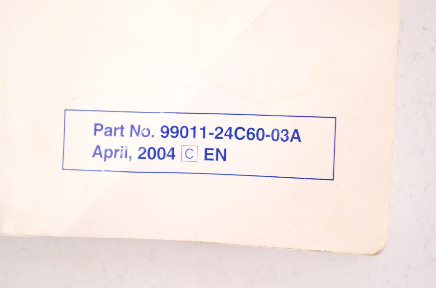 OEM Suzuki 99011-24C60-03A Owner's Manual LS650K5 200