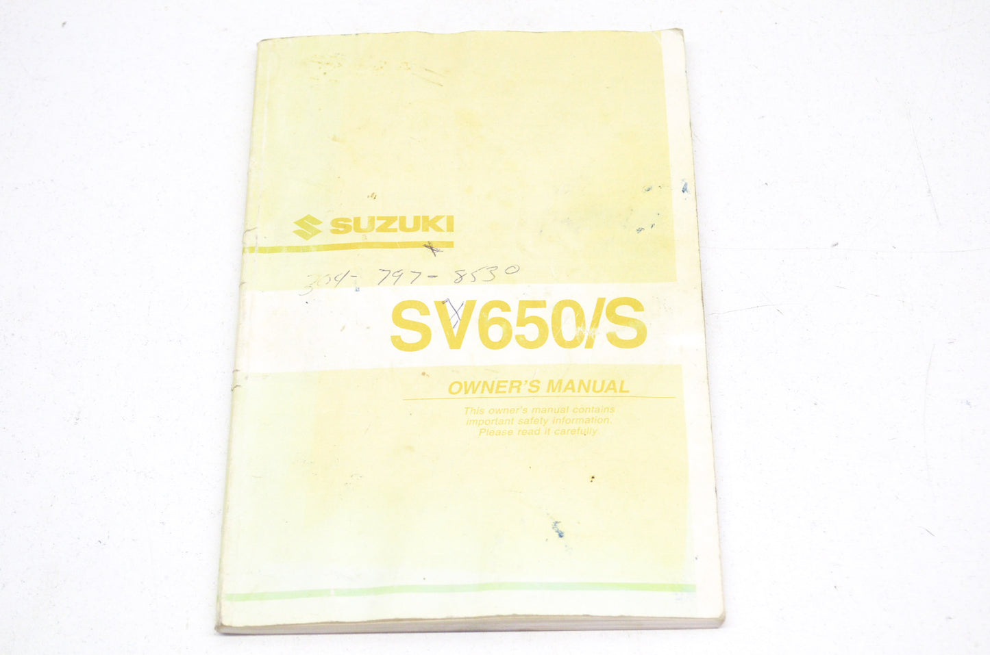 OEM Suzuki 99011-20F53-03A Owner's Manual SV650/SK2 2
