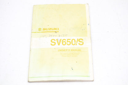 OEM Suzuki 99011-20F53-03A Owner's Manual SV650/SK2 2