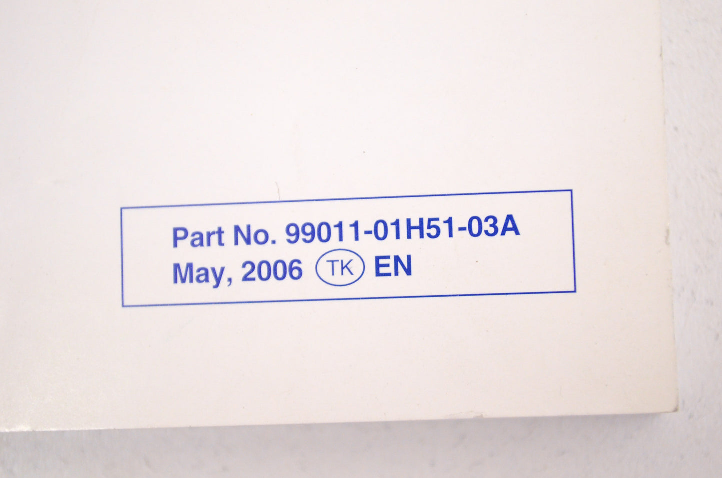 OEM Suzuki 99011-01H51-03A Owner's Manual GSX-R600K7 NOS