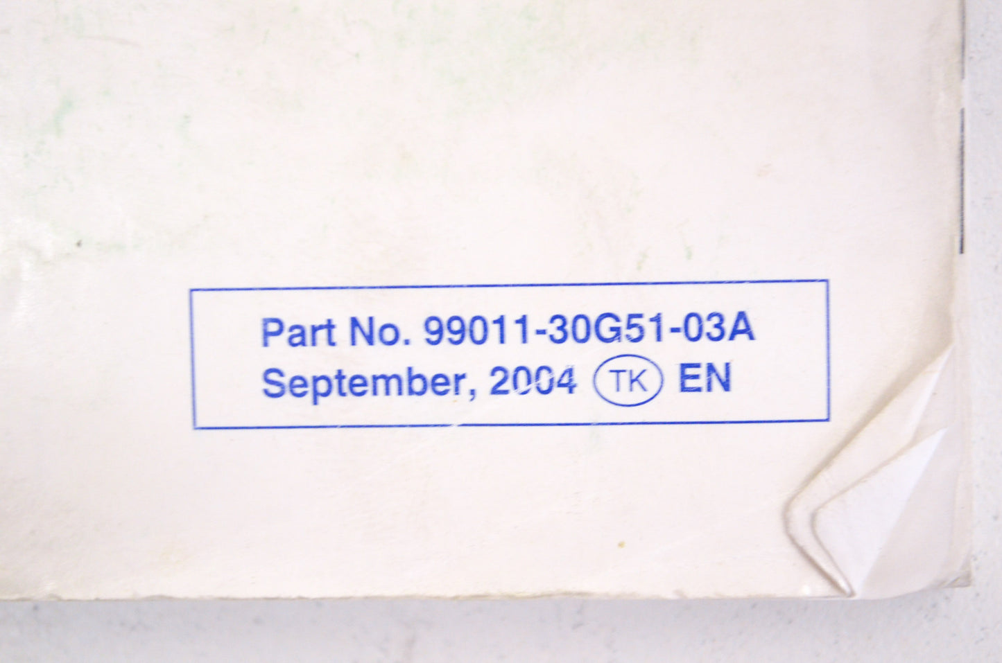 OEM Suzuki 99011-30G51-03A Owner's Manual GSX-R750K5