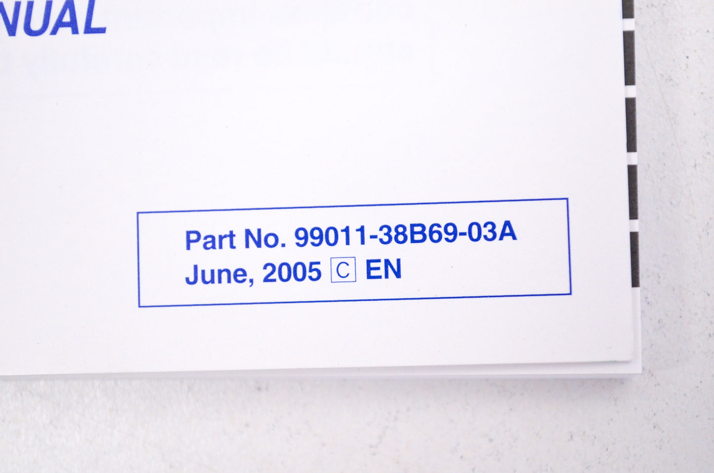 OEM Suzuki 99011-38B69-03A Owner's Manual VS1400K6 20 NOS