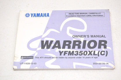 OEM Yamaha LIT-11626-12-53 YFM350XL(C) WARRIO Owner's Manual NOS