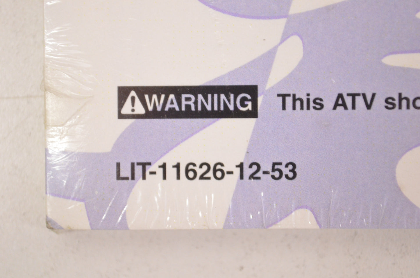 OEM Yamaha LIT-11626-12-53 YFM350XL(C) WARRIO Owner's Manual NOS