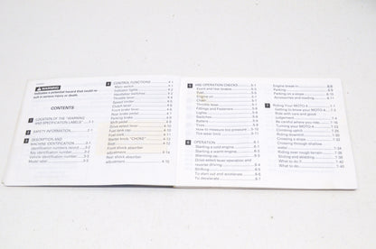 OEM Yamaha LIT-11626-10-28 YFM350XJ Owner's Manual