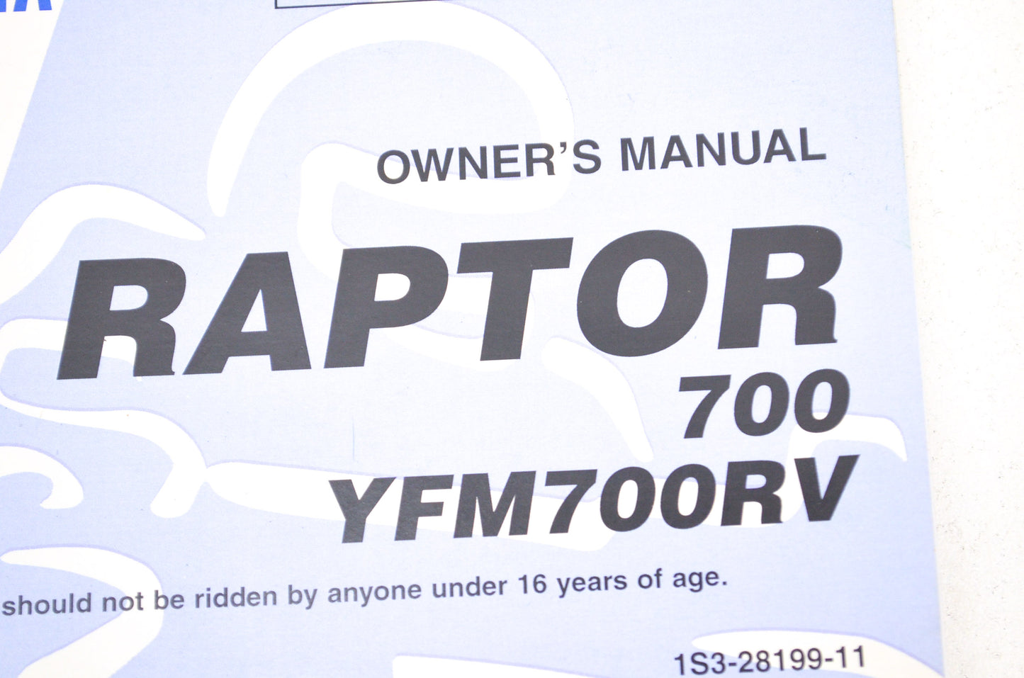 OEM Yamaha LIT-11626-19-59 YFM700RV RAPTOR 700 Owner's Manual