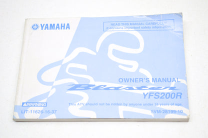 OEM Yamaha LIT-11626-16-37 YFS200R BLASTER Owner's Manual
