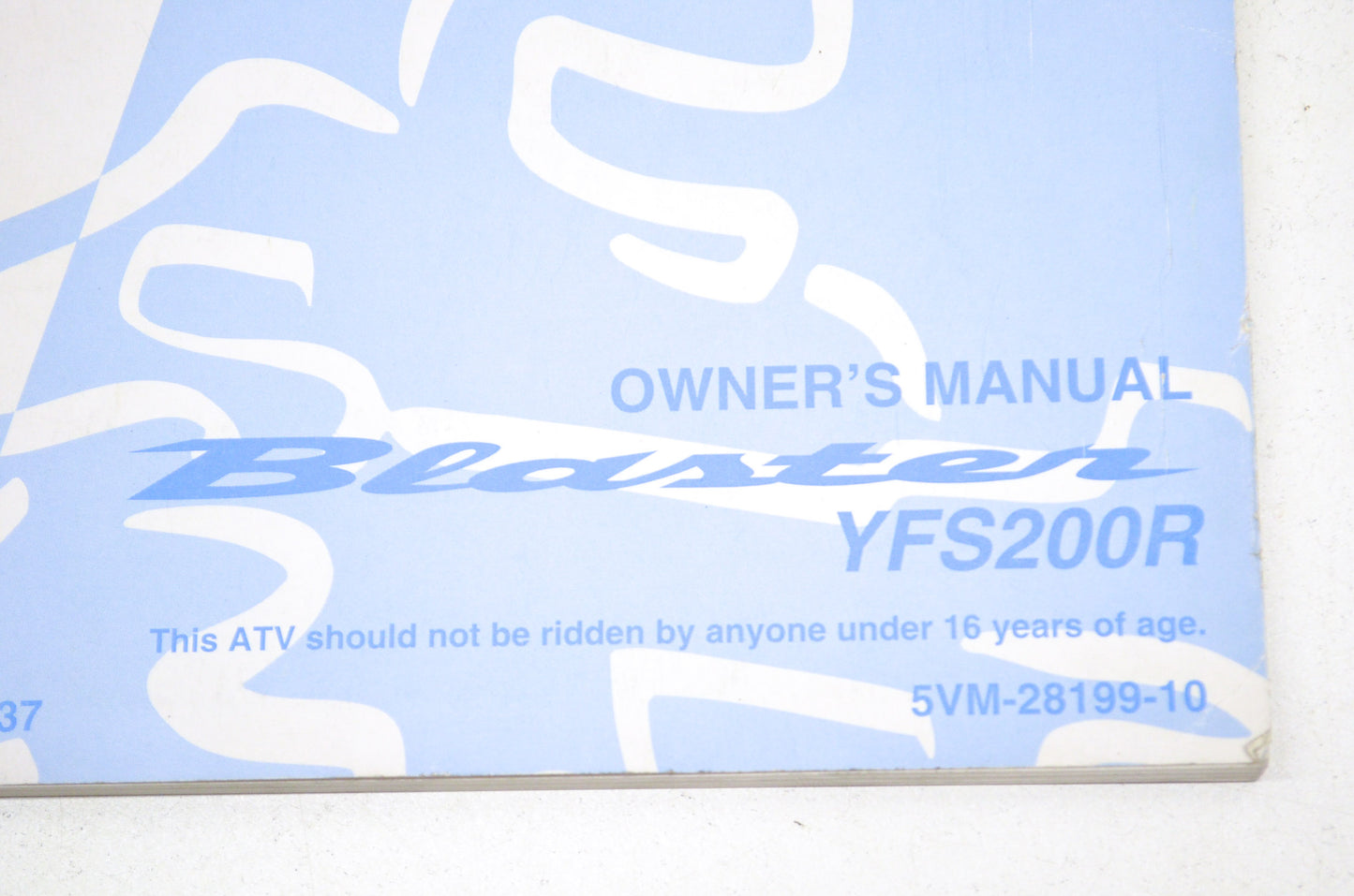 OEM Yamaha LIT-11626-16-37 YFS200R BLASTER Owner's Manual
