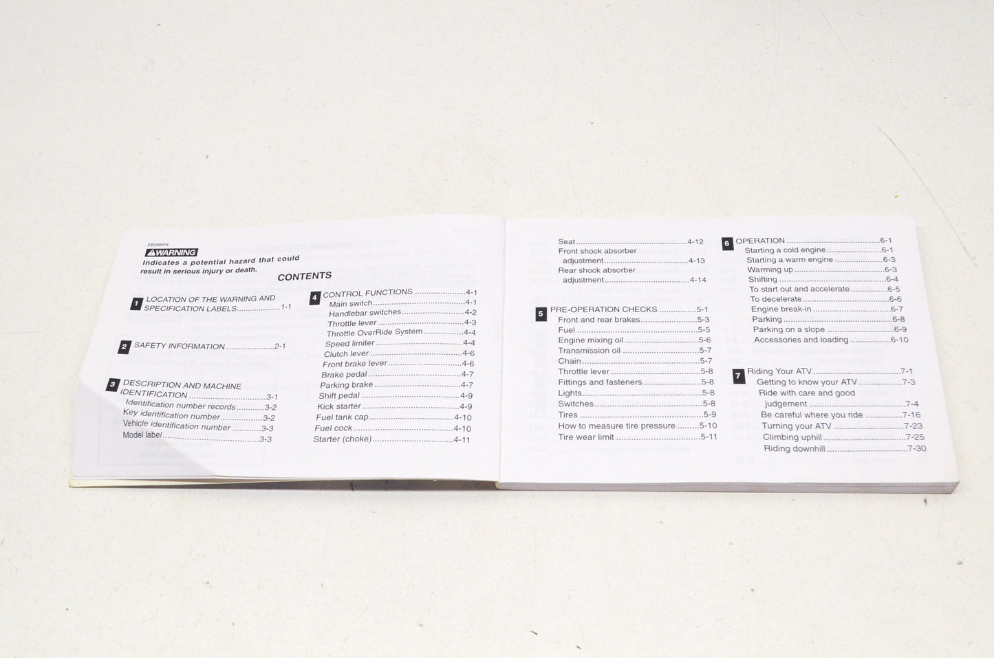 OEM Yamaha Owner's Manual Banshee YFZ350R