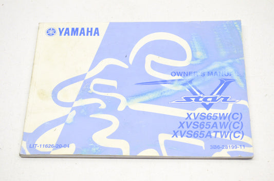 OEM Yamaha LIT-11626-20-04 XVS65W AW ATW V ST "Owner's Manual