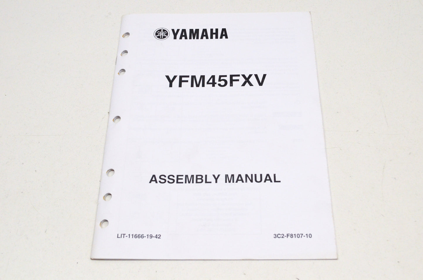 OEM Yamaha LIT-11666-19-42 YFM45FX/ FXSPX/ FXX Assembly Manual