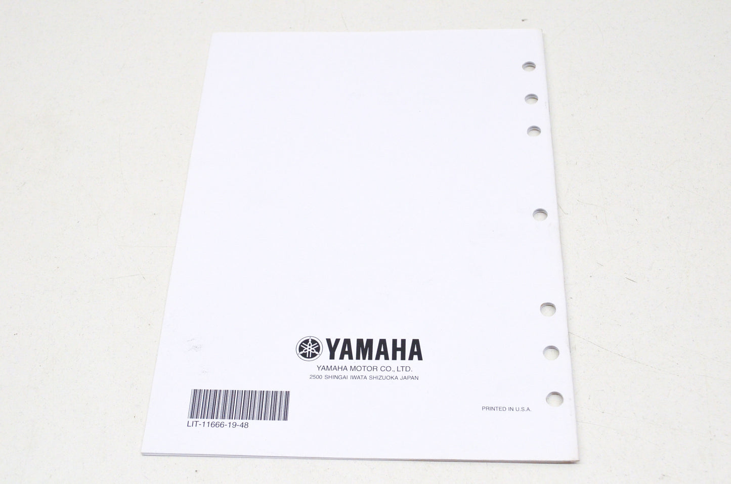 OEM Yamaha LIT-11666-19-48 CP250V Assembly Manual NOS
