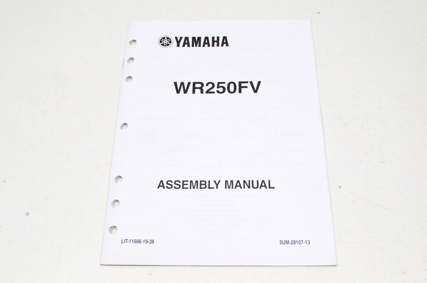 OEM Yamaha LIT-11666-19-38 WR250FV 2006 Assembly Manual NOS