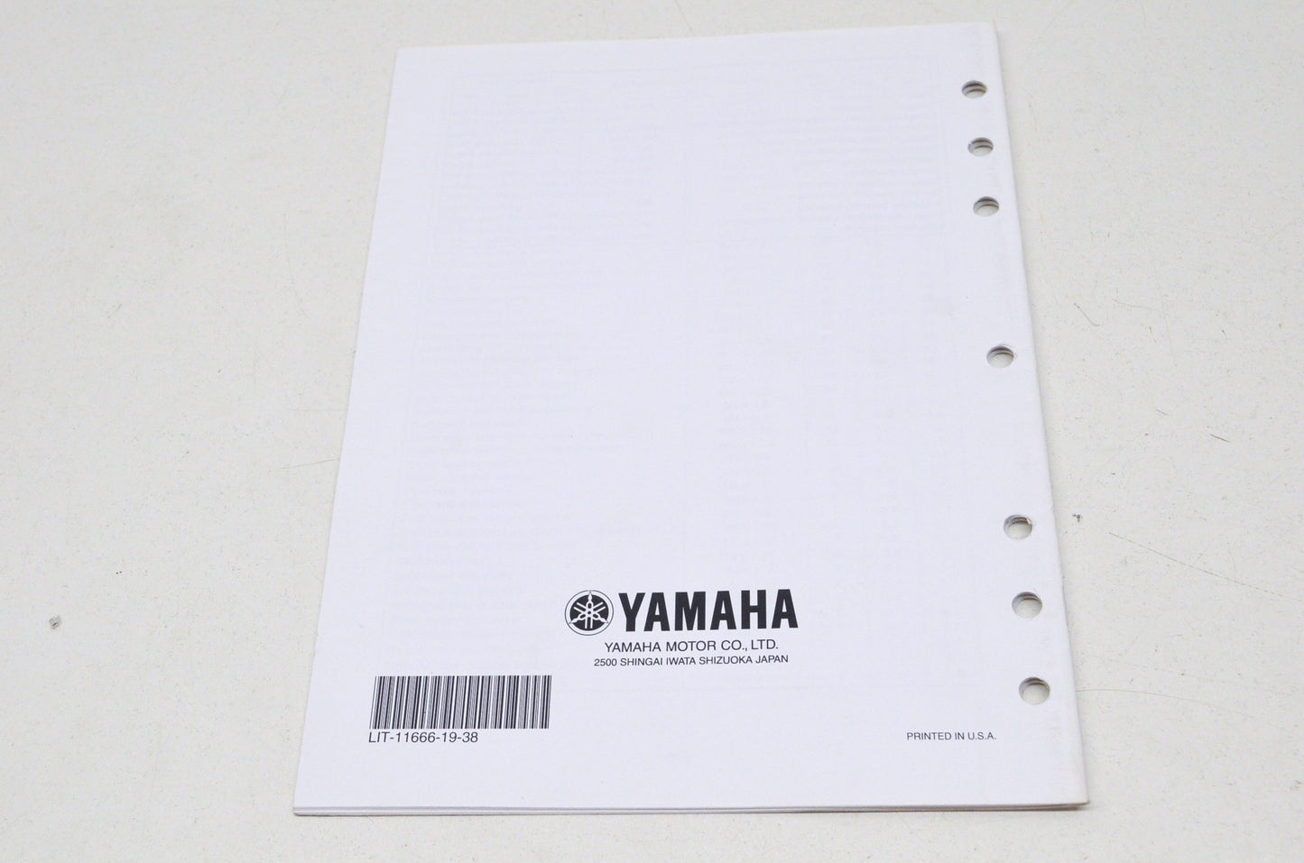 OEM Yamaha LIT-11666-19-38 WR250FV 2006 Assembly Manual NOS