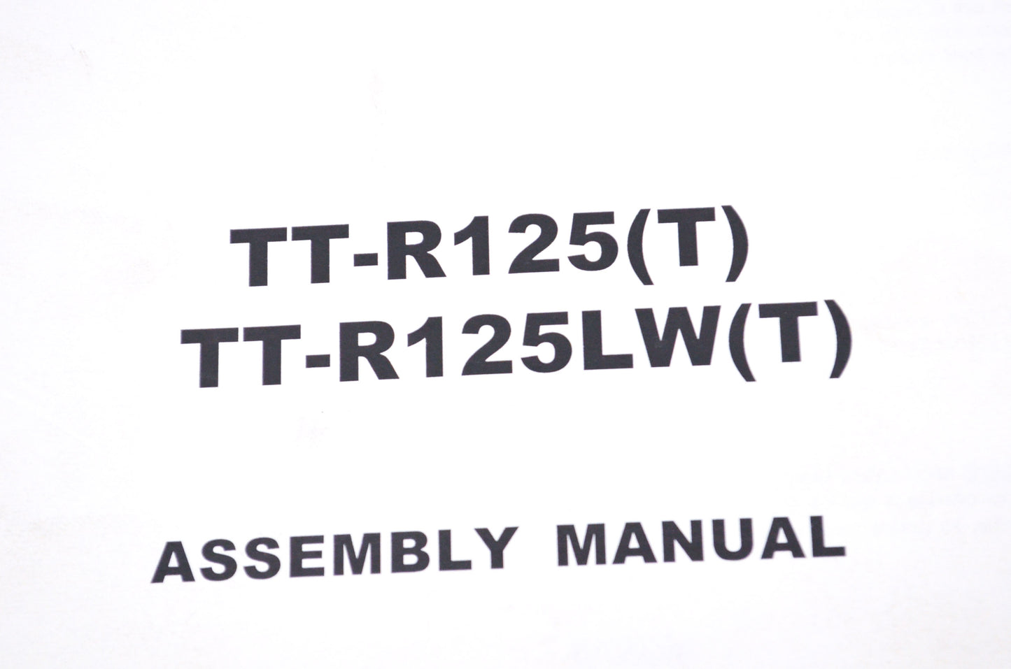 OEM Yamaha LIT-11666-18-01 TTR125T/TTR125LWT Assembly Manual