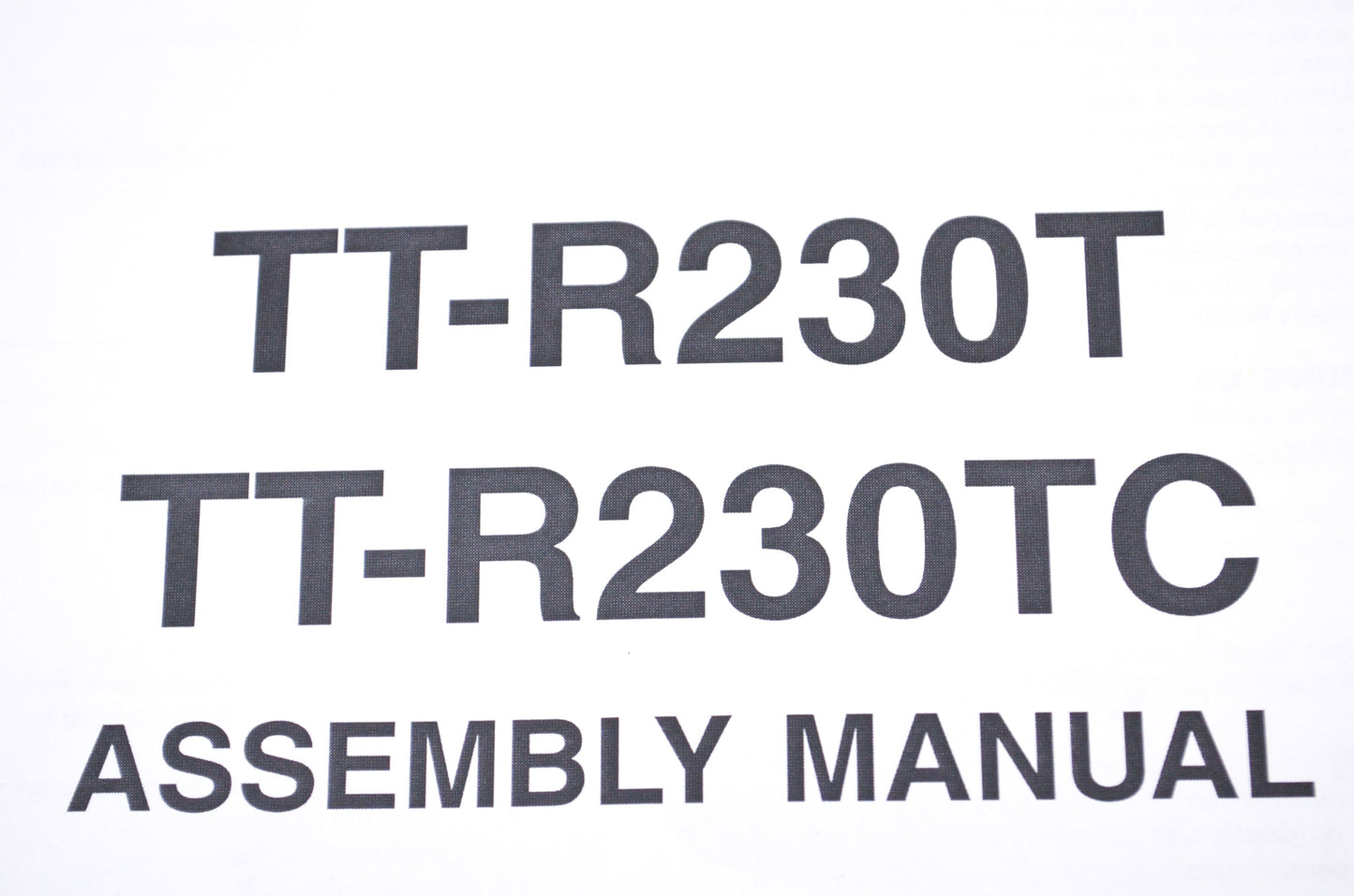 OEM Yamaha LIT-11666-18-40 TTR230T(C) Assembly Manual