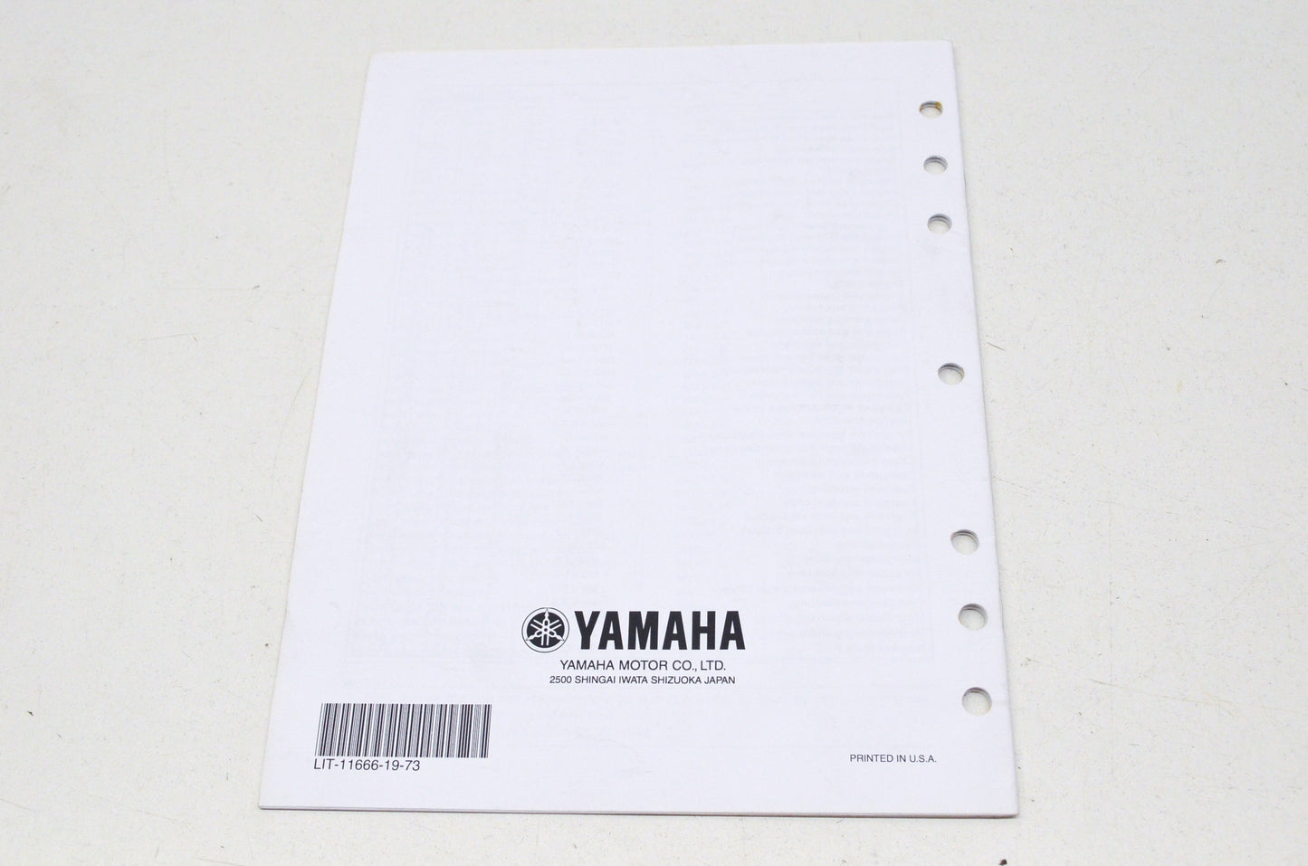OEM Yamaha LIT-11666-19-73 Assembly Manual YZ450FV NOS
