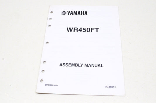 OEM Yamaha LIT-11666-18-49 WR450FT Assembly Manual NOS