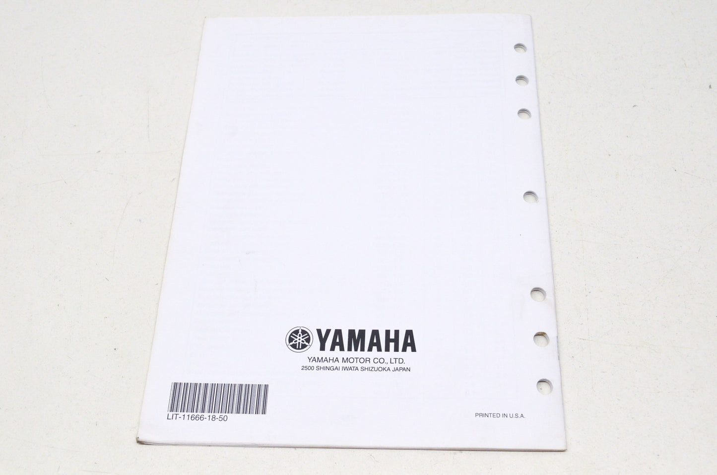 OEM Yamaha LIT-11666-18-50 WR250FT Assembly Manual NOS