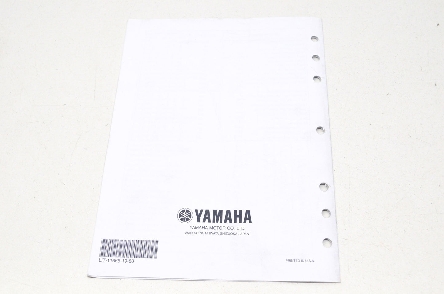 OEM Yamaha LIT-11666-19-80 YFM35XV Assembly Manual NOS
