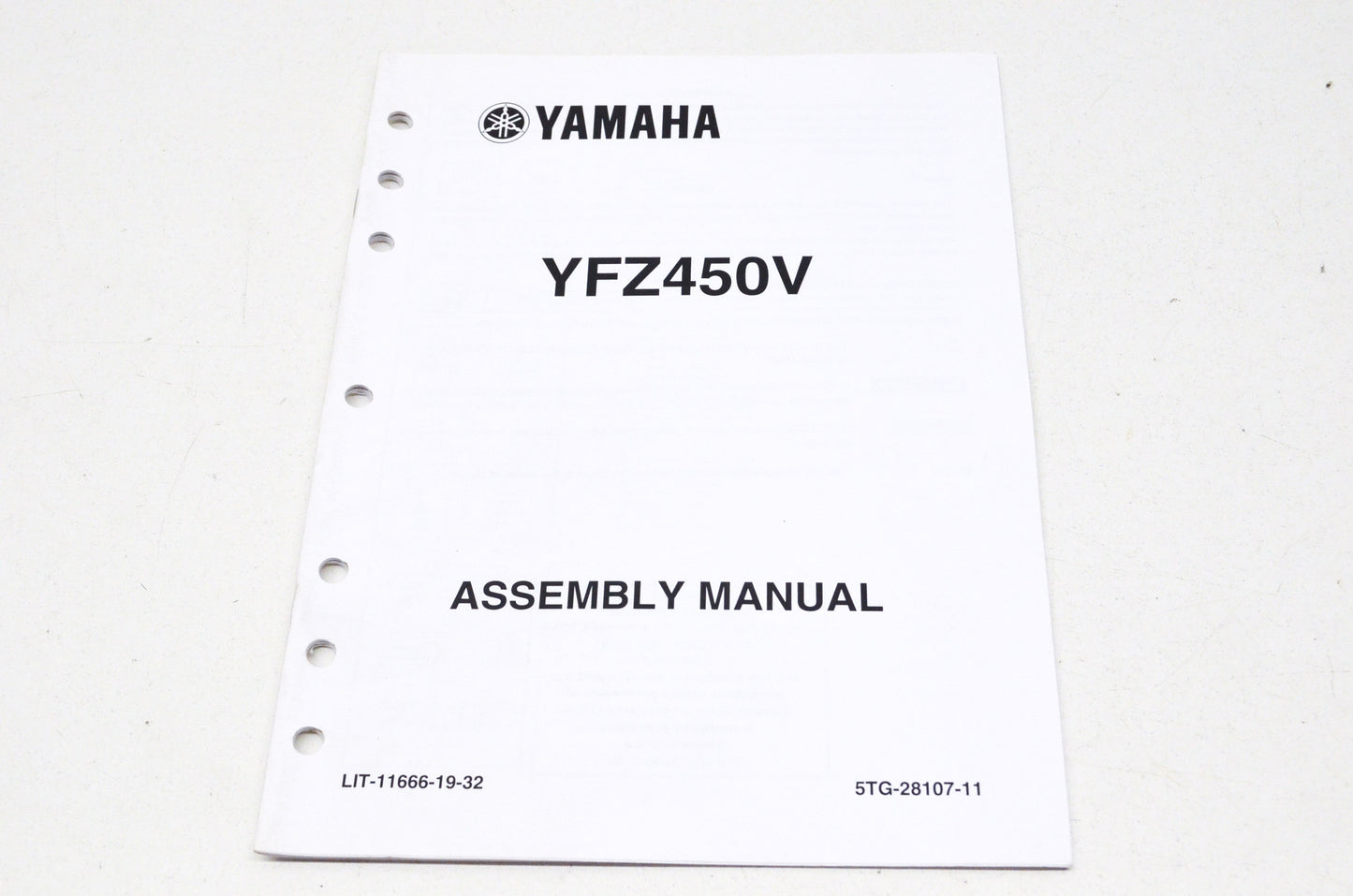 OEM Yamaha LIT-11666-19-32 YFZ450 (V-Y) 2006 - Assembly Manual NOS