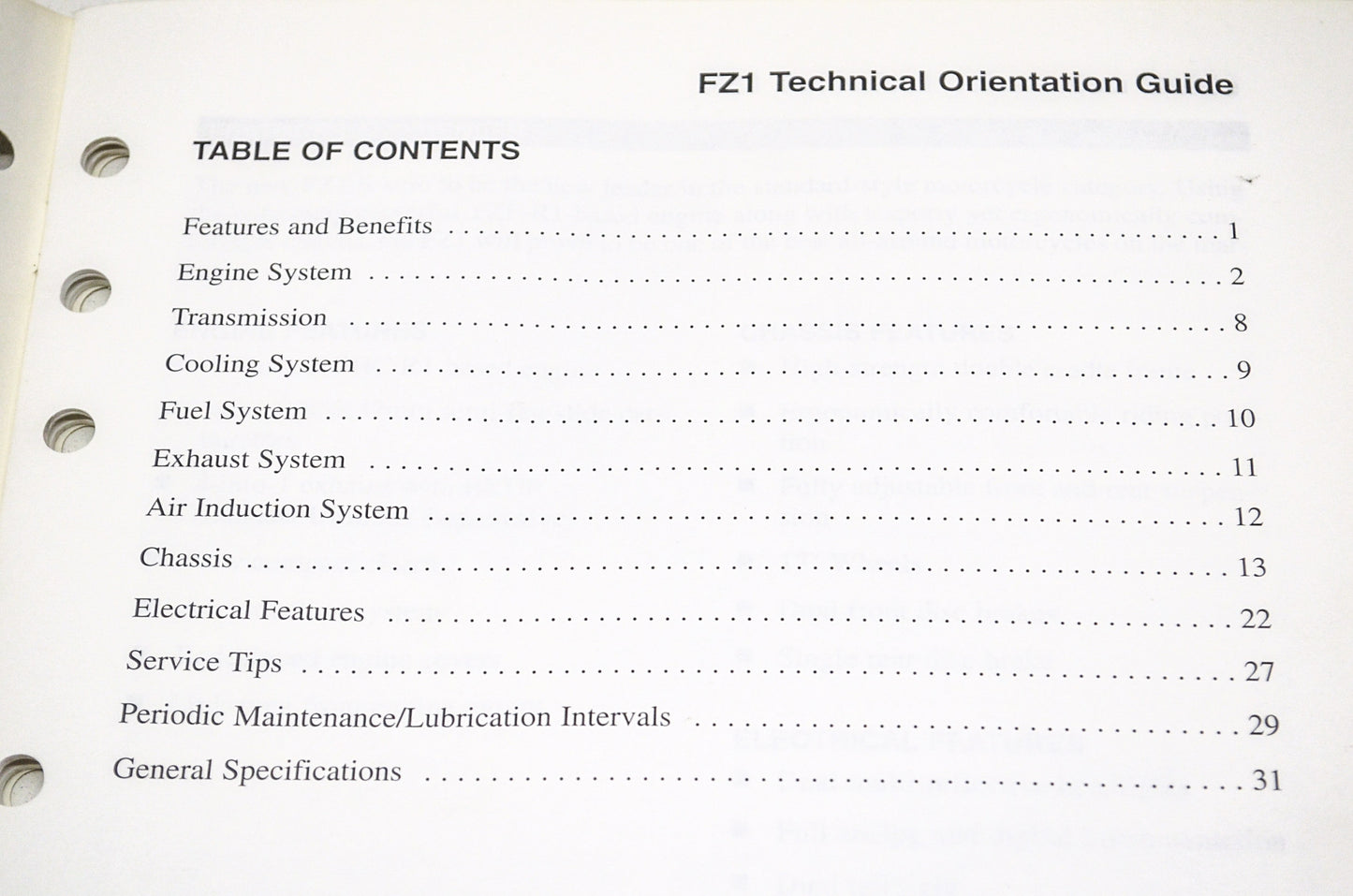 Technical Orientation Guide FZ1 NOS