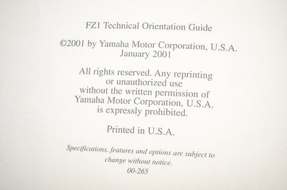 Technical Orientation Guide FZ1 NOS