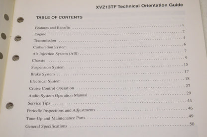 OEM 98-215 Yamaha Technical Orientation Guide XVZ13TF Venture NOS