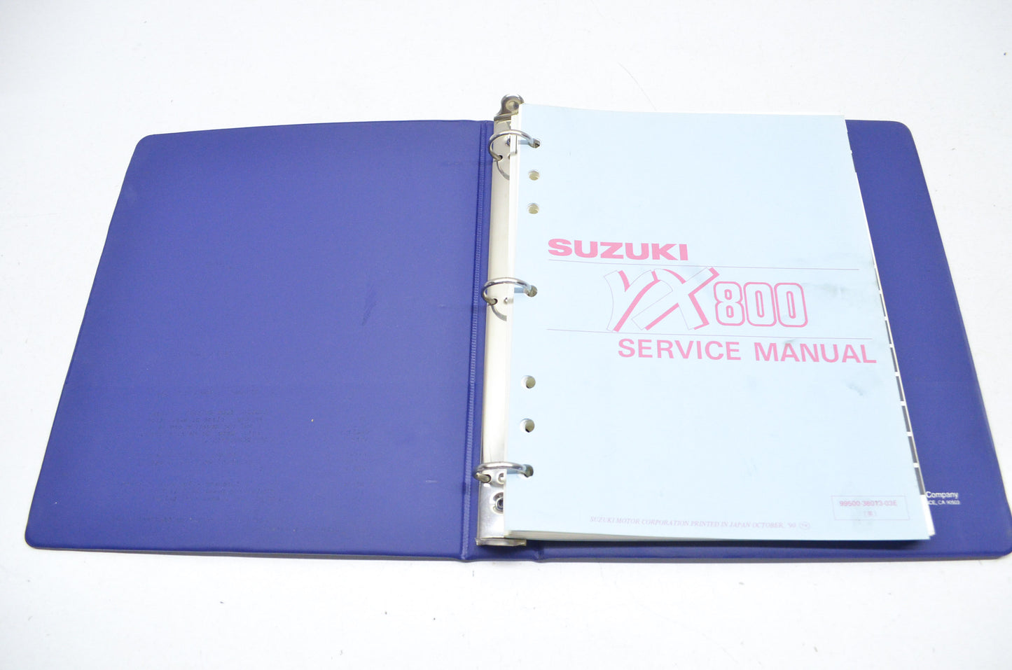 OEM Suzuki 99500-38013-03E Service Manual VX800 1990-96