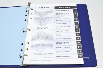OEM Suzuki 99500-38013-03E Service Manual VX800 1990-96