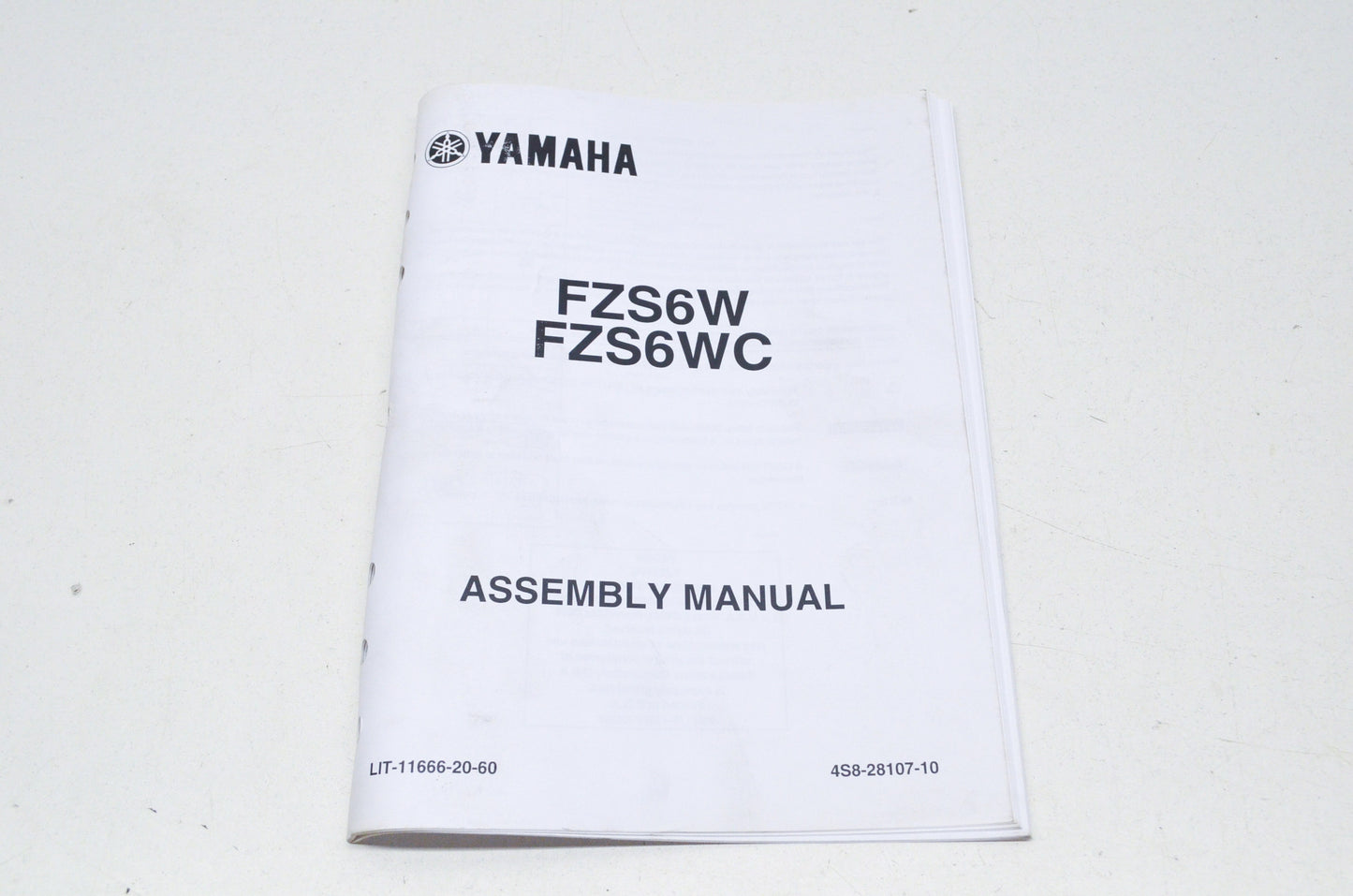 OEM Yamaha LIT-11666-20-60 FZS6W(C) Assembly Manual