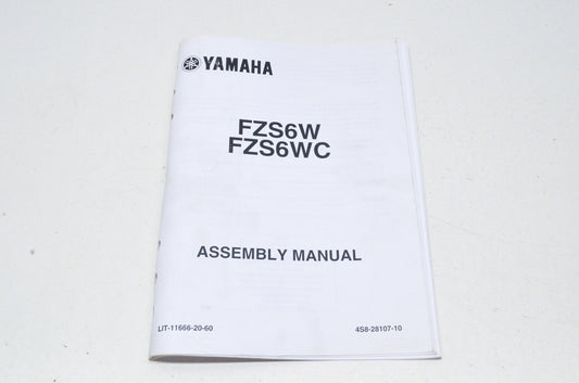 OEM Yamaha LIT-11666-20-60 FZS6W(C) Assembly Manual