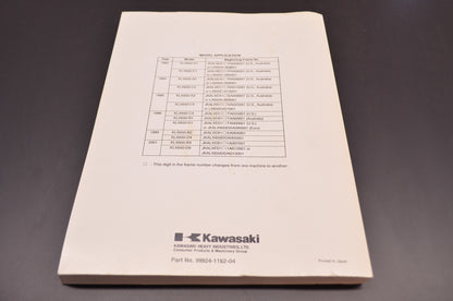 OEM Kawasaki 99924-1162-04 Service Manual KLX650 NOS