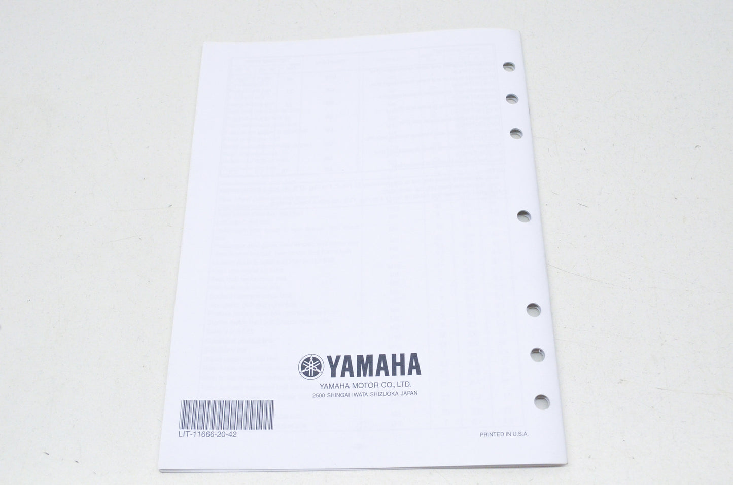 OEM Yamaha LIT-11666-20-42 XVS13AWCTW(C) Assembly Manual NOS