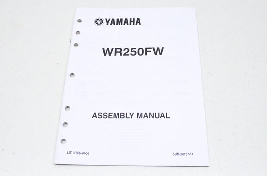 OEM Yamaha LIT-11666-20-55 WR250F, 5UM-28107-14 (W-X) 2007-20 Assembly Manual NOS
