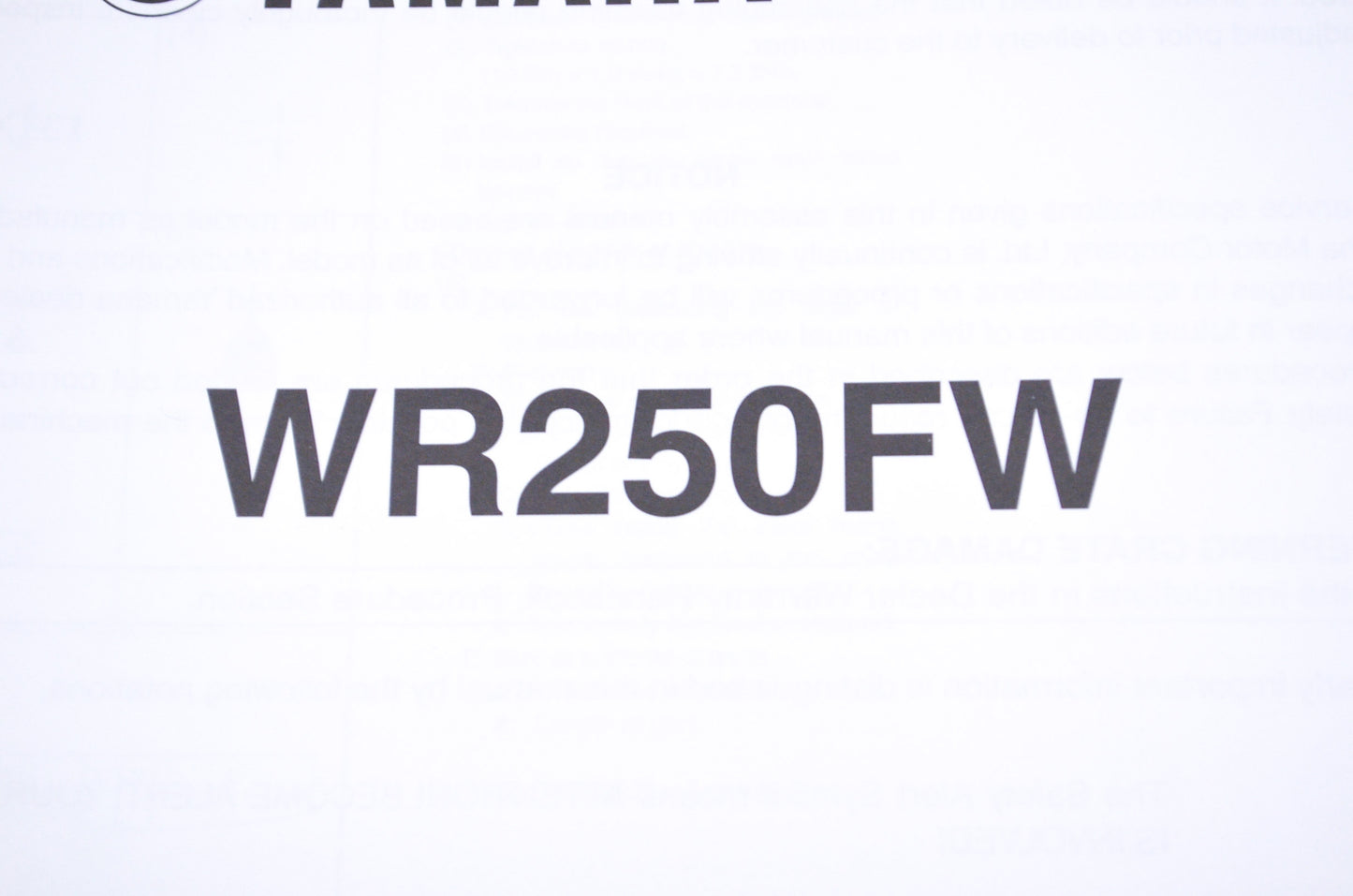 OEM Yamaha LIT-11666-20-55 WR250F, 5UM-28107-14 (W-X) 2007-20 Assembly Manual NOS