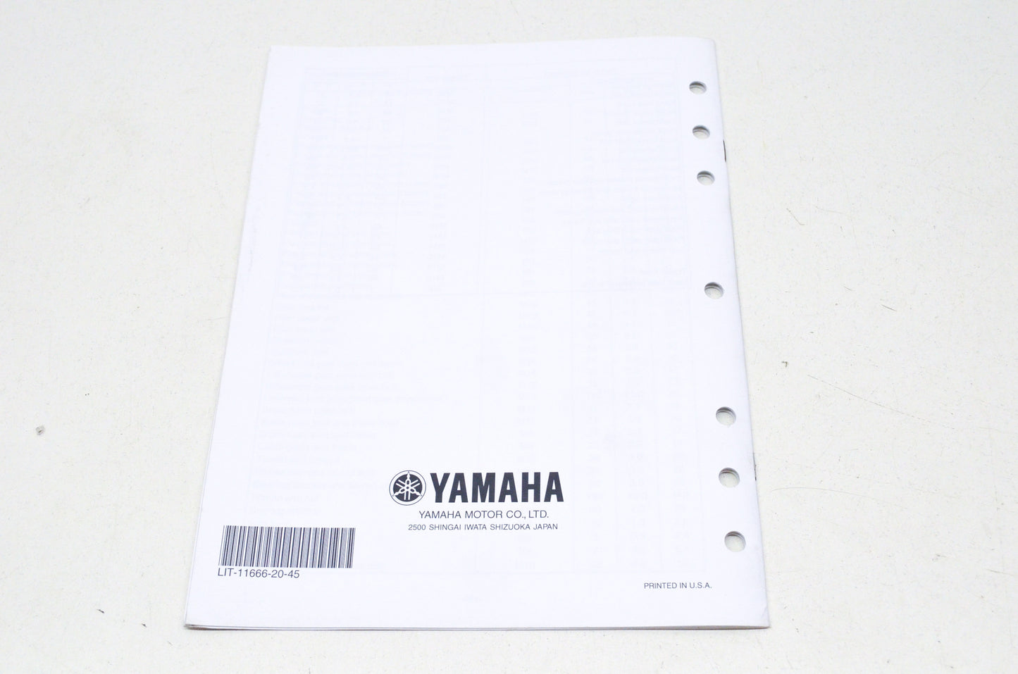 OEM Yamaha LIT-11666-20-45 YFM40FBW Assembly Manual NOS