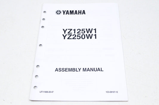 OEM Yamaha LIT-11666-20-47 YZ125W1 YZ250W1 Assembly Manual NOS