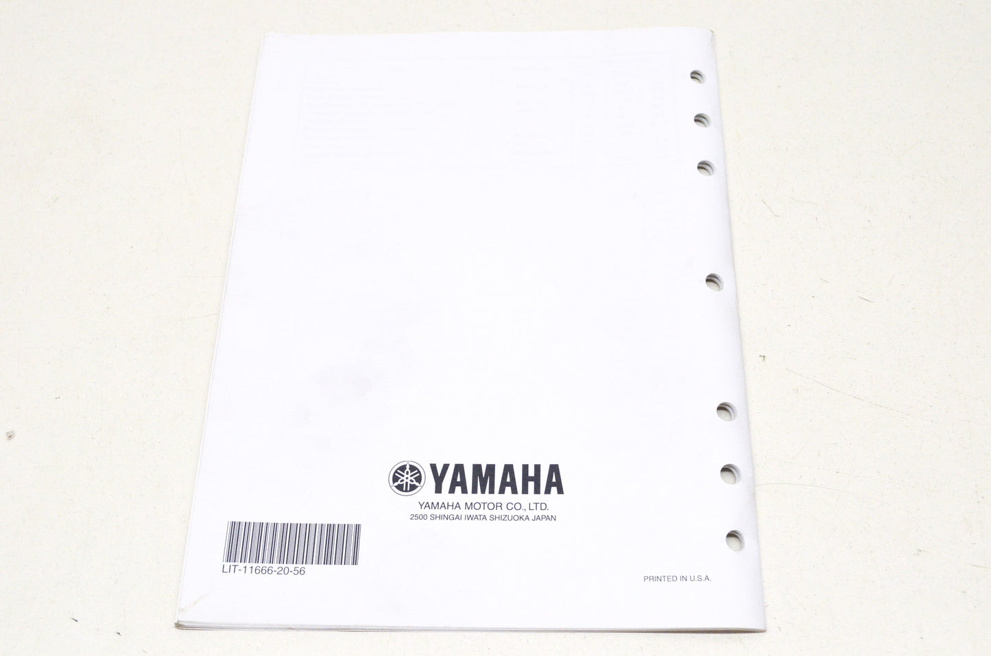 OEM Yamaha LIT-11666-20-56 WR450F (W-X) 2007-20 Assembly Manual NOS