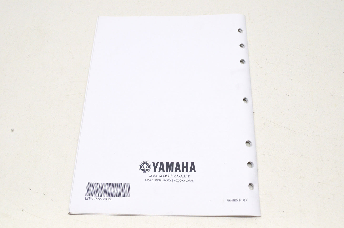 OEM Yamaha LIT-11666-20-53 Assembly Manual YZFR1W(C) NOS