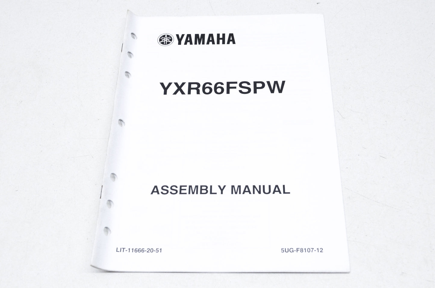 OEM Yamaha LIT-11666-20-51 YXR66FSPW Assembly Manual NOS