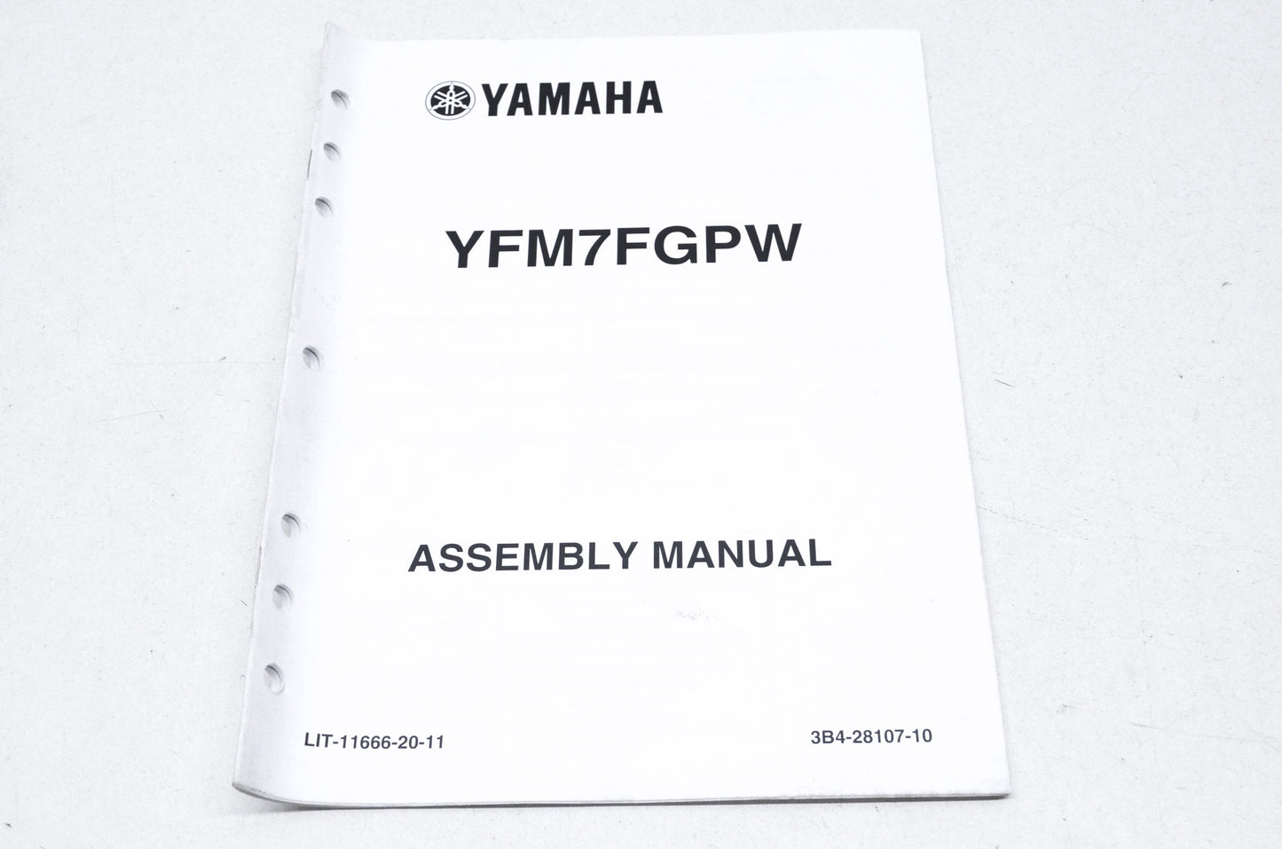 OEM Yamaha LIT-11666-20-11 YFM7FGPW Assembly Manual NOS