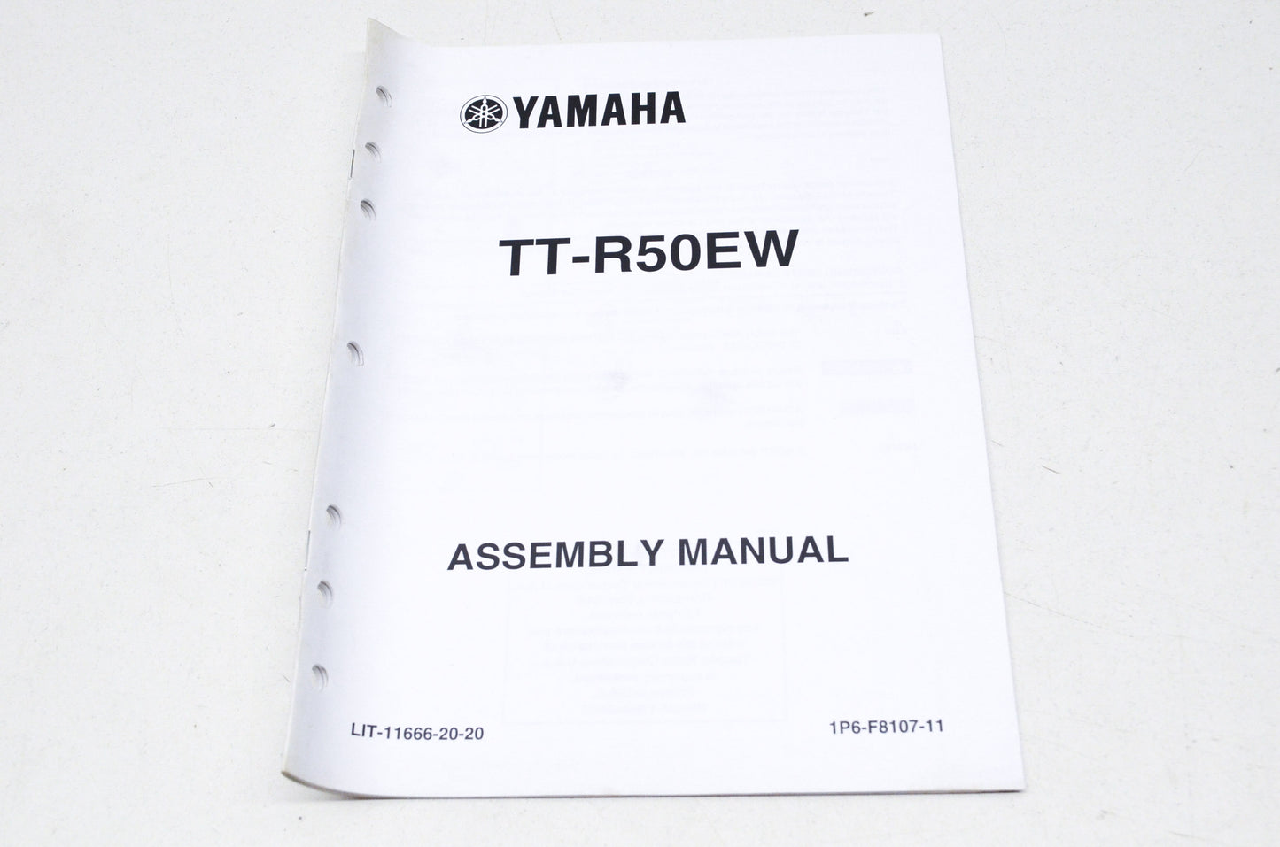 OEM Yamaha LIT-11666-20-20 TT-R50EW Assembly Manual NOS