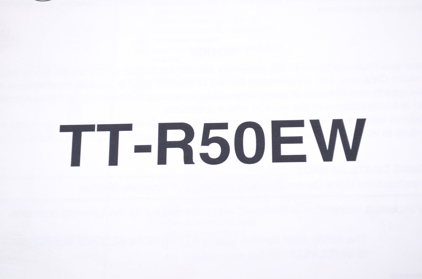 OEM Yamaha LIT-11666-20-20 TT-R50EW Assembly Manual NOS