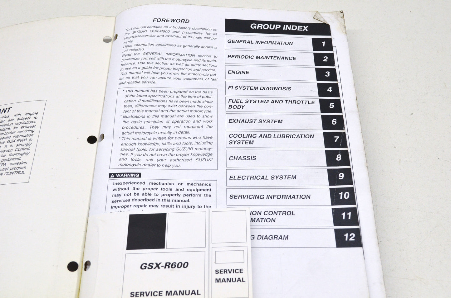 OEM Suzuki 99500-35100-03E GSX-R600 Service Manual