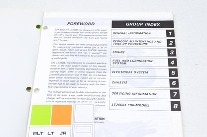 OEM Suzuki 99500-42101-01E Service Manual LT250S 1989-90 NOS