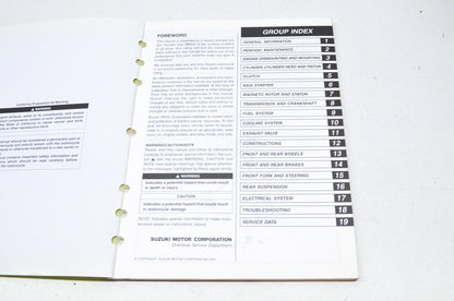 OEM Suzuki 99011-37F51-03A Owner's & Service Manual RM250K2 20 NOS